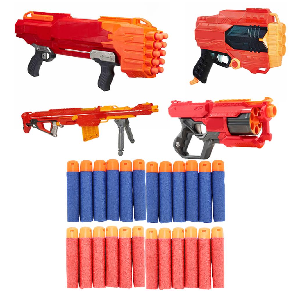 10 Stück EVA-Kugeln Scharfschützenpfeife für Kinderstrahlspielzeugpistole Weichschaum-Nachfüllung 9,5 cm