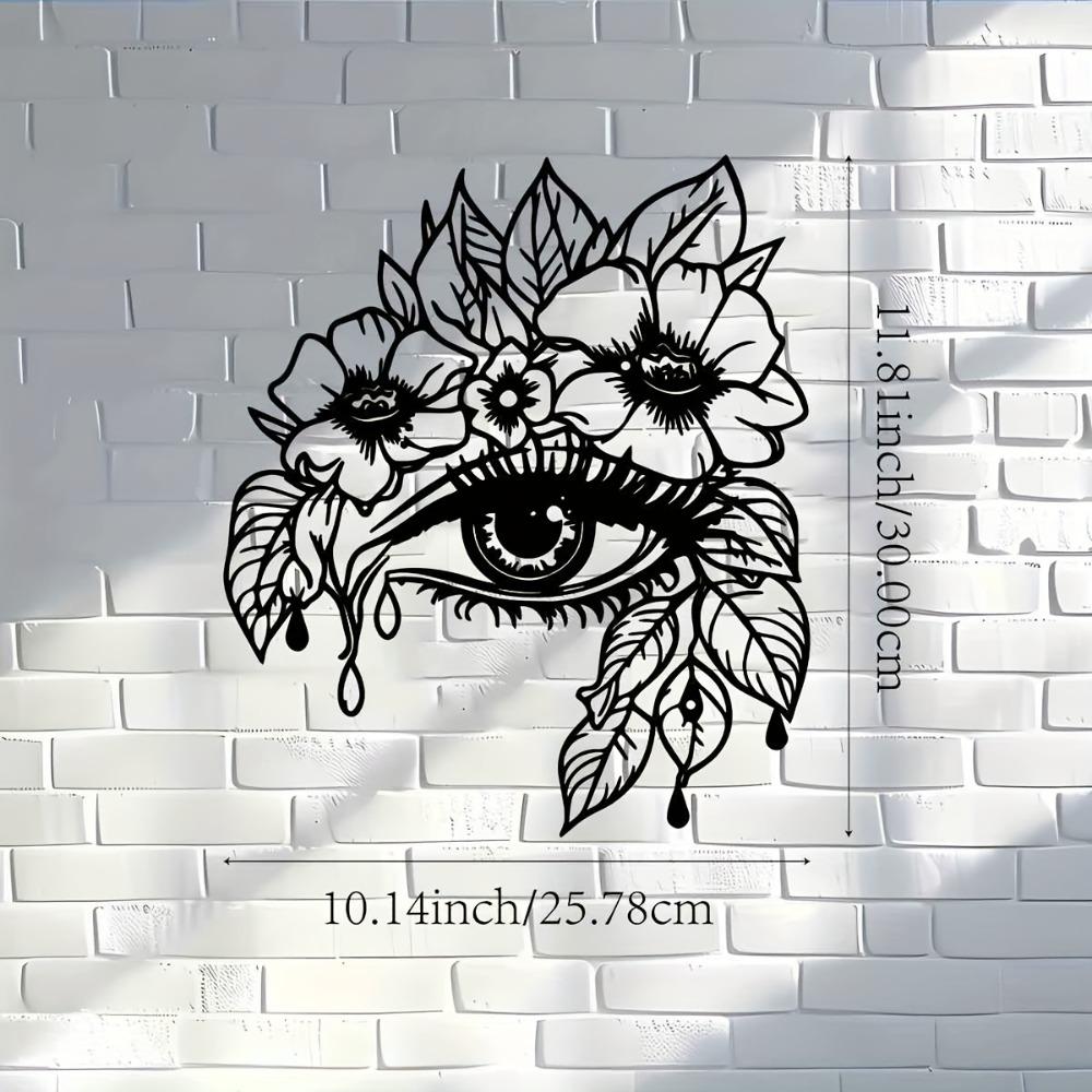 

1pc Large Metal Flower Wall Art, Iron Botanical Garden Sculpture for Indoor Outdoor Decor, Farmhouse Patio Porch Fence, 11.81 Inch, Gift Idea 12in