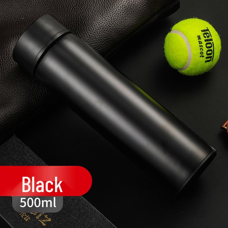 Stylish Stainless Steel Thermos with Smart Temperature Display - Customizable Business Gift Cup. 500ml стандартный - черный