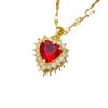 Necklace for Women's Love Zircon Flowers Niche Light Luxury New Style Design High-end
