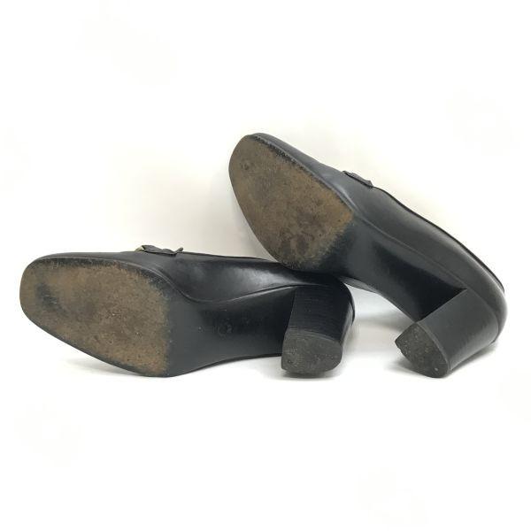 CELINE Leather High Heel Pumps 34 22 Black Italy