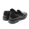 LOUIS VUITTON loafers Square toe leather penny loafers with logo leather 35.5 Used