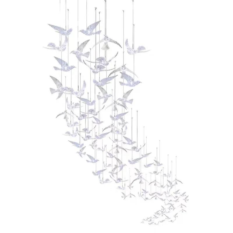 Led Bird Pendant Lamp Home Decoration Lighting Hanging Lamp Design Loft Living Room Showroom Apartment Ceiling Villa Chandelier