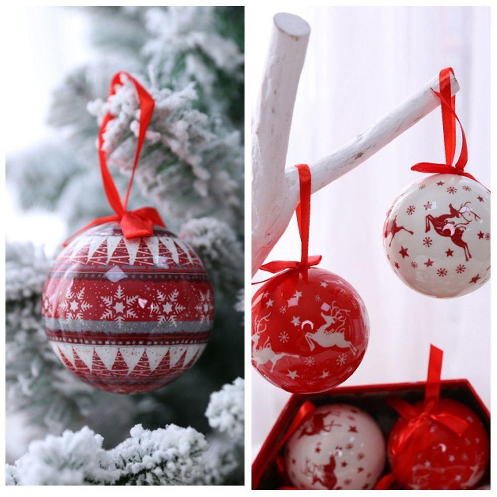 Shatterproof Christmas Tree Ball Snowman Car Pattern Christmas Tree Decorative  New Year