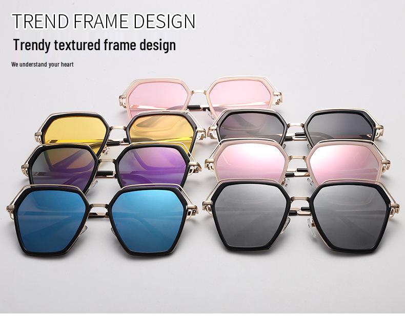 Korean Style Trendy Women's Sunglasses 2025: Irregular Polygon for Round & Long Faces