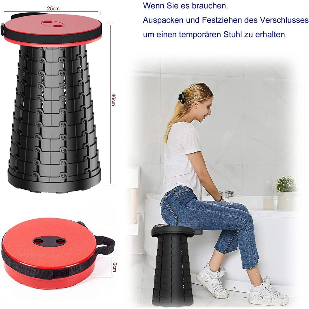 Portable Folding Stool, Load 560 Lb for Outdoor Camping Travel Indoor Dining Party