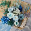Blue Series Dried Flower DIY Kit: Hydrangea, Thousand-Layer Gold, Eucalyptus Leaf Souvenir Decoration