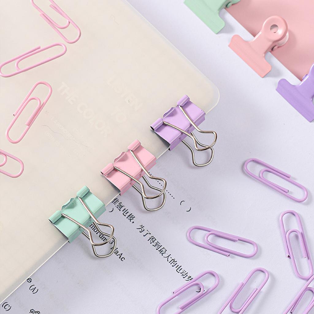 Paper Clips Set Sturdy Box Packed Light Cute Portable Multi Purpose Office Clips Set for Family