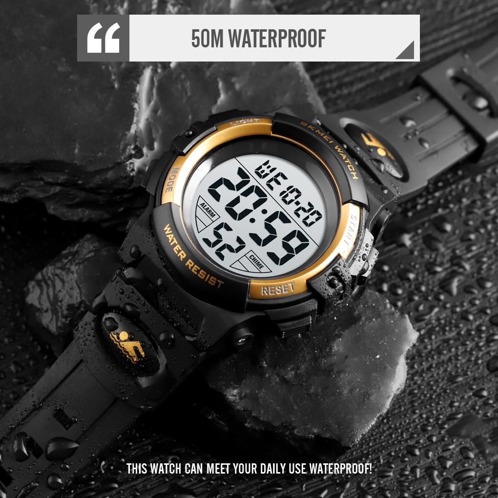 SKMEI Children Watch Chronograph Electronics Digital Sports Watch 5Bar Waterproof Kids Wristwatch For Boys Girls Relogio Infanti