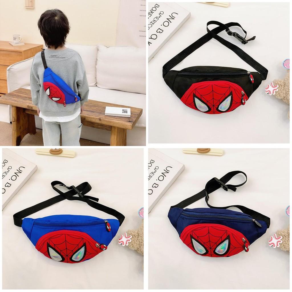 Marsupio Cartoon di Spiderman per Bambini con Tasca Leggera in Nylon per l'Uso Quotidiano