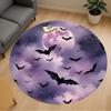 1pc Bat Moon Round Chair Mat Area Rug - Non-Slip, Floor Mat for Office, Bedroom, and Indoor Decor -1002197