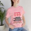 ARIRANG Cultura Popolare Coreana Hanok Acquerello Grafica Oversize Streetwear Fan Merch K-Culture T-Shirt Top per Appassionati di Cultura Coreana