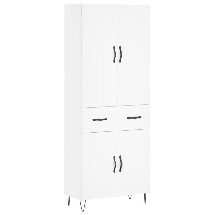 VidaXL Highboard White 69.5x34x180 Cm Engineered Wood 3198177