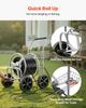Hose Reel Cart, Hold Up to 300 ft of 5/8’’ Hose, Garden Water Hose Carts Mobile Tools with 4 Wheels, Heavy Duty Powder-coated Steel Outdoor Planting
