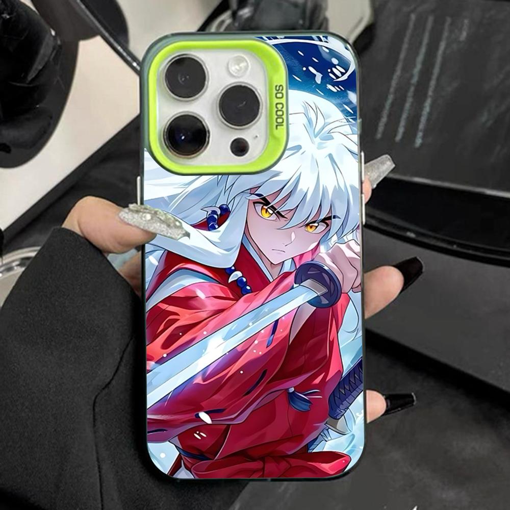 

Anime I-Inuyasha Phone Case For iPhone 16,15,14,13,12,11,Pro,Max,Plus,Mini,XS,SE Anti Fall Green Matte Hard Bumper iPhone16e