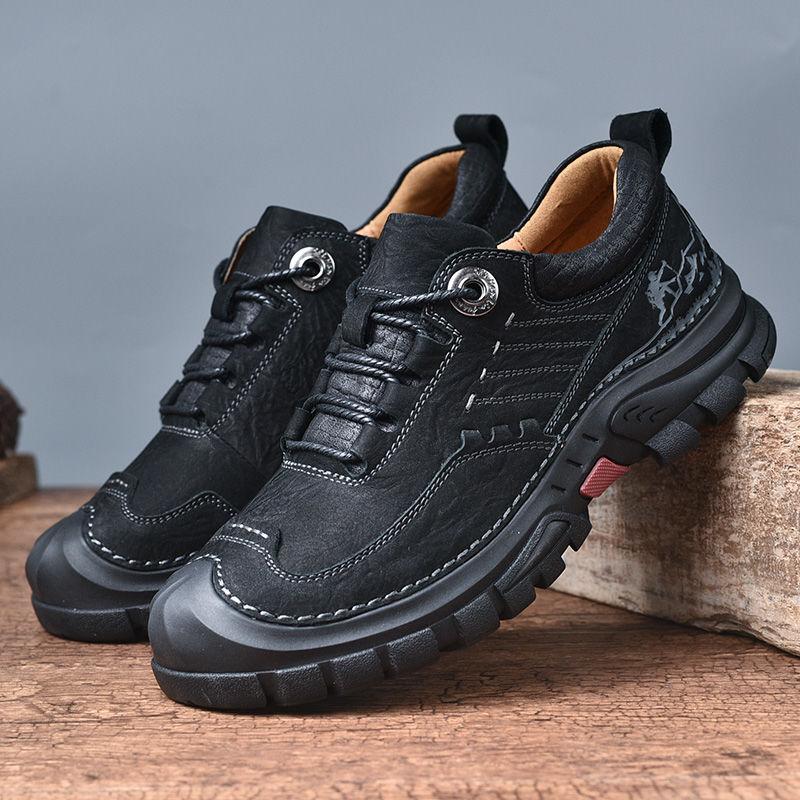 Outdoor Hiking Shoes Genuine Leather Men's Leather Shoes Hiking Climbing Sneakers