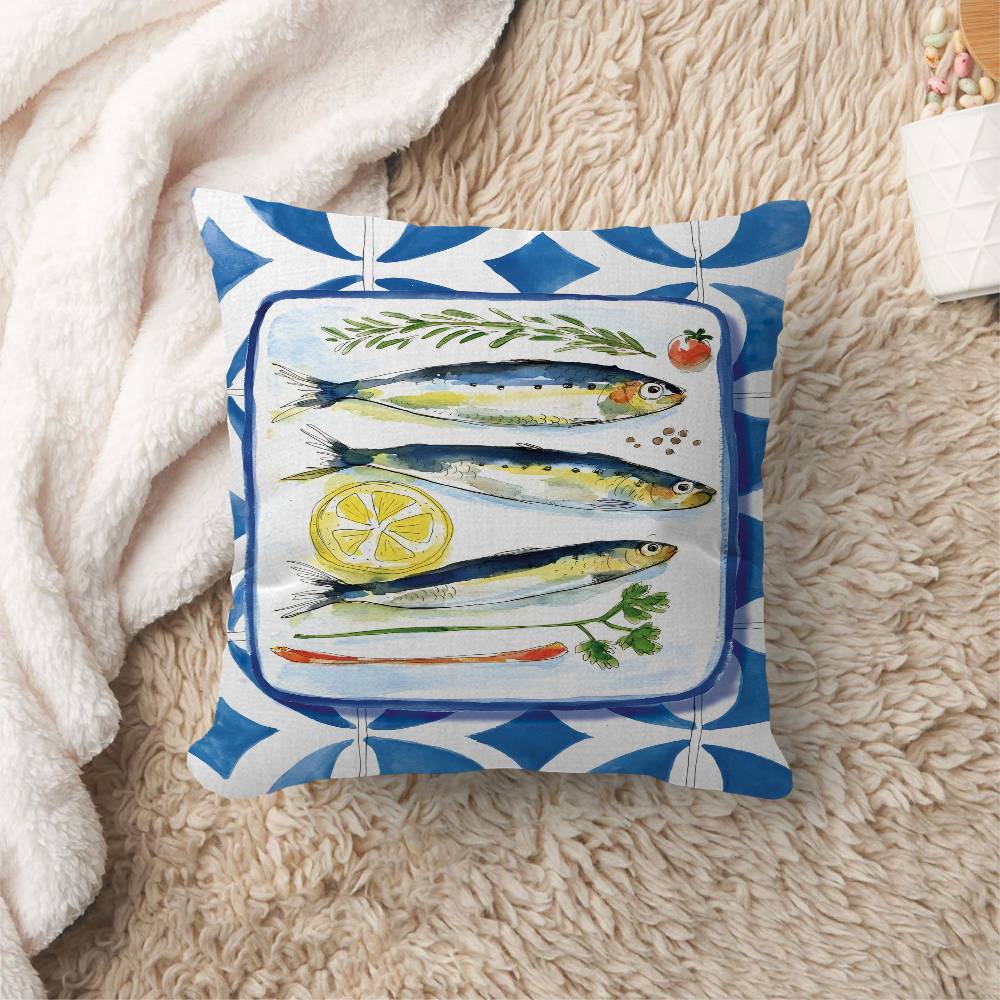 Colorful Sardine Lobster Fish Ocean Animal Pillow Anime Pillow Sofa Bed Head Pillow Cover Cushion Cover X Cm Fashion