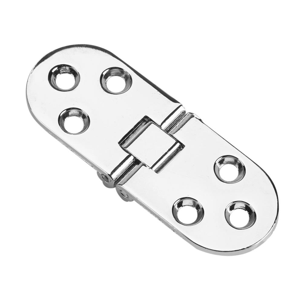 80*30mm Zinc Alloy Round Edge Sewing Machine Folding Table Furniture Flip Tray Hinge Silver