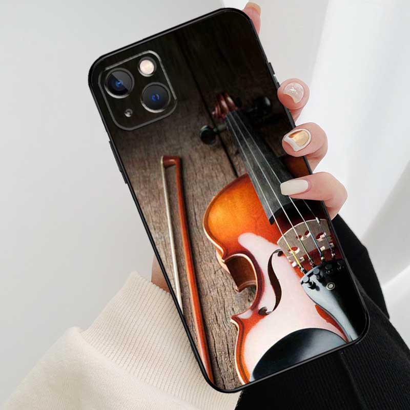 Elegant Violins Bow Sheet Music Phone Case For iPhone 17 Pro Max 16 15 14 11 12 13 Pro Max mini 15 16 Plus 16e 17 Air Cover