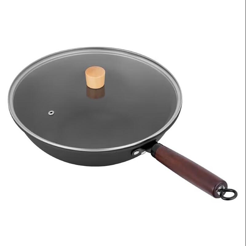 YPAL Aoli 32cm Non-stick Wok with Glass Lid