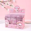 144Pcs 0.5mm Creative Cartoon Pink Rabbit Metal Hook Press Pen Cute High-value Neutral Brush Pen Black