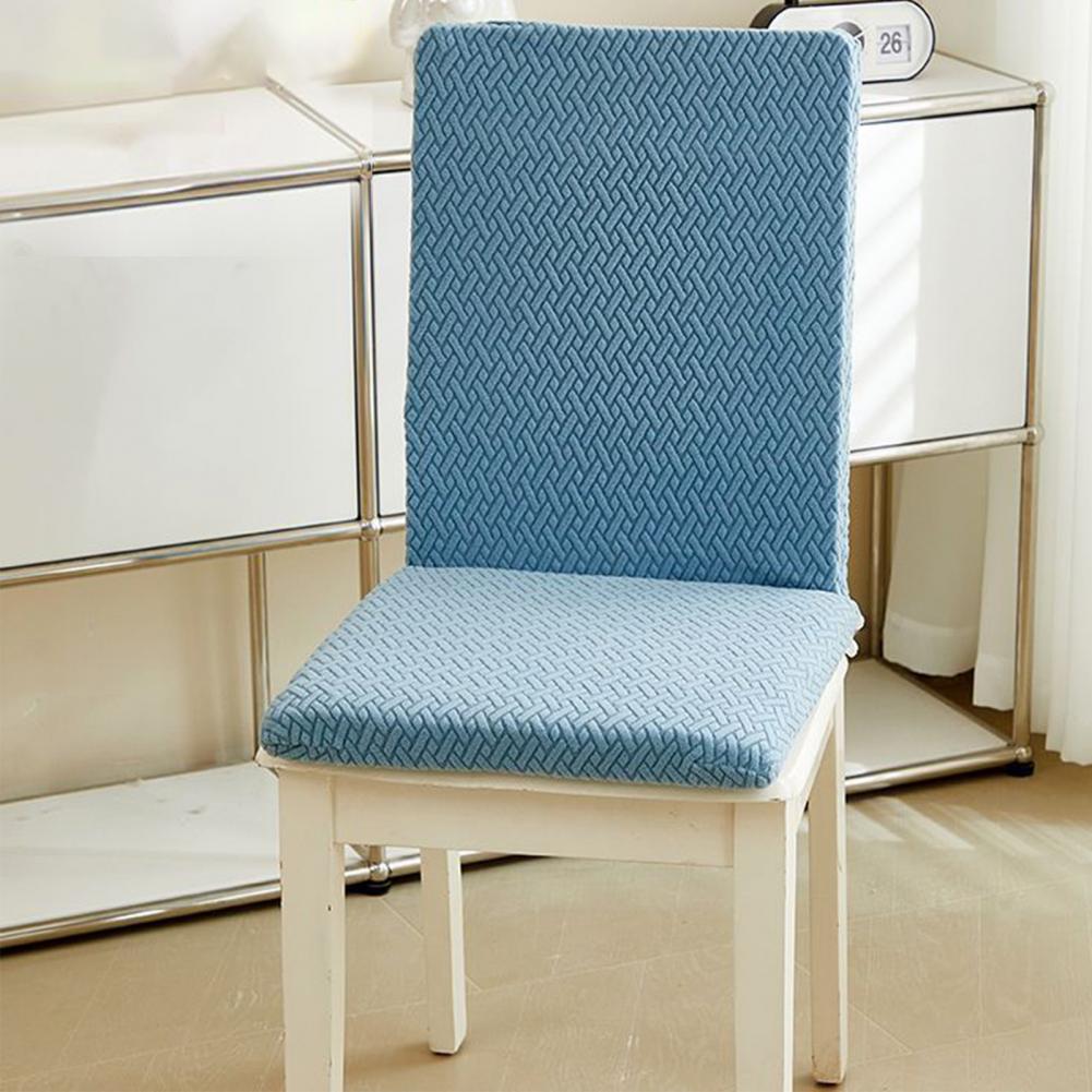 Dining Chair Cover Stretchy Jacquard Chair Cover with Seat Cushion Removable Washable Slipcover Chair Protector for Home