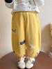 Girls' Fashionable Embroidered Sweatpants for Spring & Autumn 2025