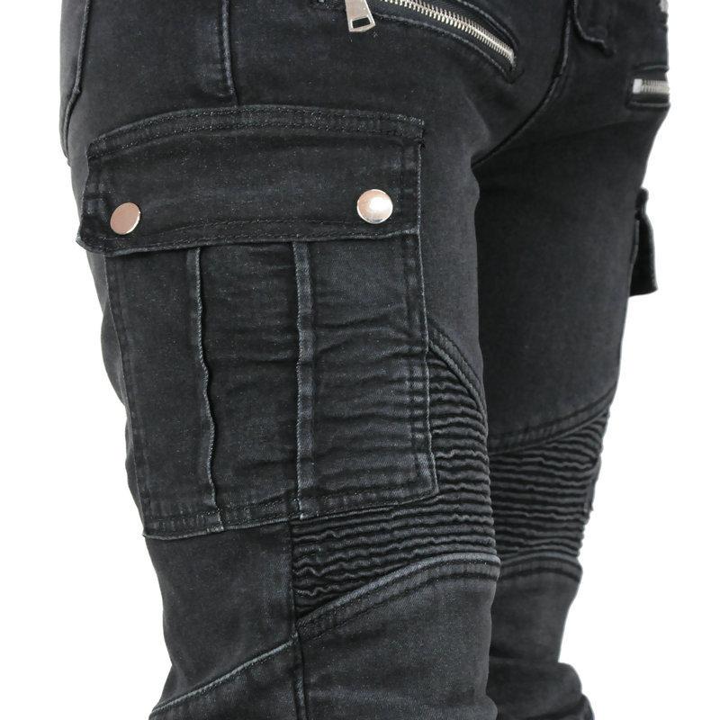 LOONG+BIKER+ Knight Jeans+Motorcycle Motorcycle Racing And Fall Protection Pants+Silicone Protector