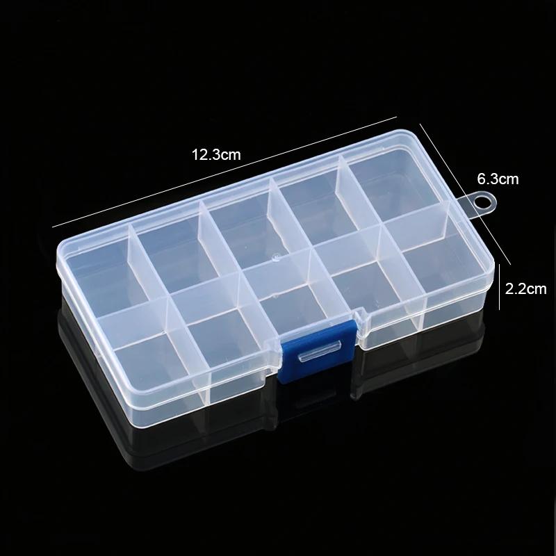 12 Sizes Plastic Storage Jewelry Box Compartment Adjustable Container Earring Box Jewelry Rectangle Box Case for Jewelry Display