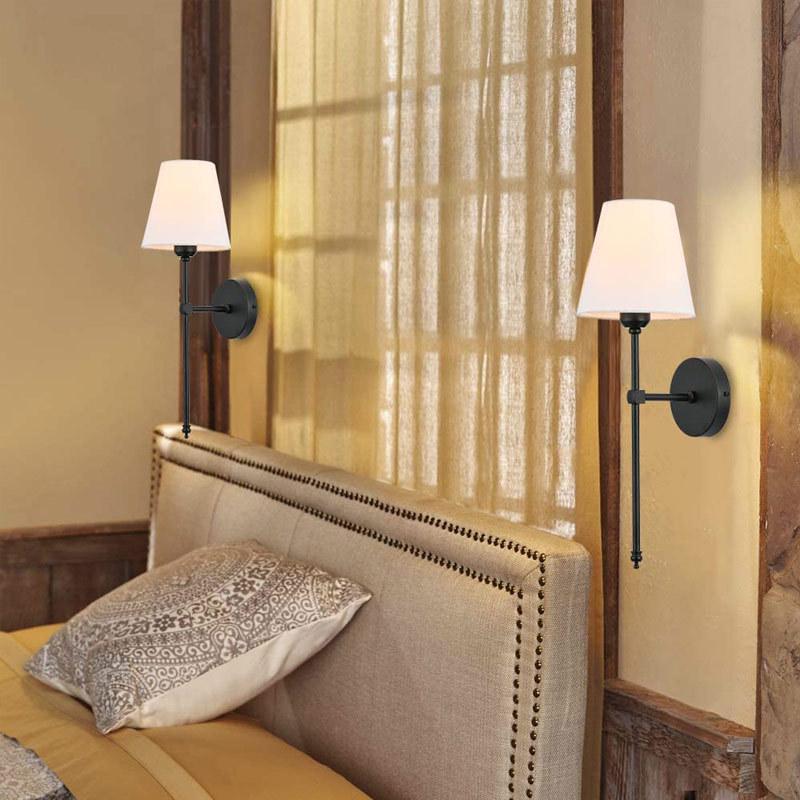 Modern Nordic Seven-Color Wall Lamp with Remote Control for Bedroom, Corridor, and Living Room