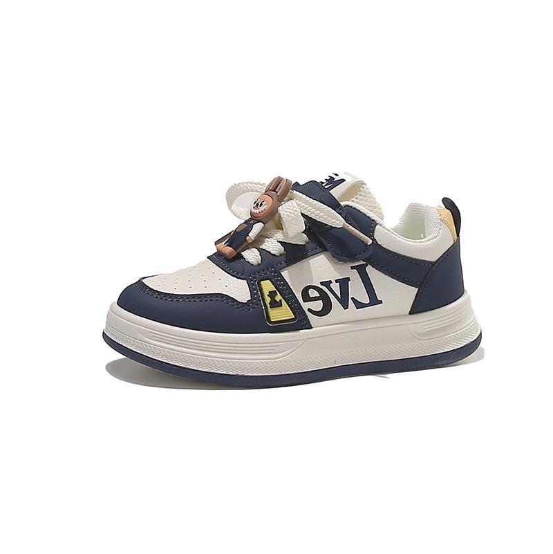 

2026 Kids Breathable Low-Top Sneakers - Sports, Skate, Casual Wear for Boys & Girls Size 28, Inner Length 17.5cm синій