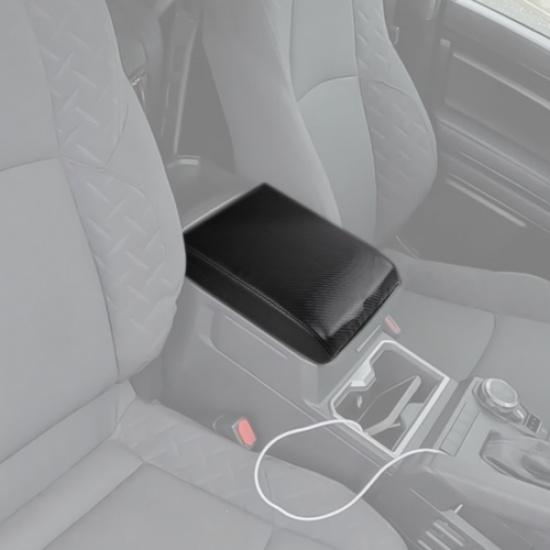 Carbon Center Console Lid Armrest Cover Cushion Pad For Toyota Tacoma 2024-2025