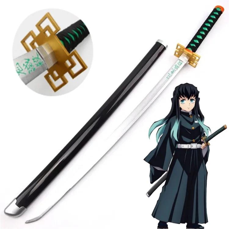 

104cm Demon Slayer Tokito Muichiro Katana Kimetsu No Yaiba Anime Sword Real Size Japanese Katana Cosplay Prop Samurai Sabre Beautiful Toy 104cm