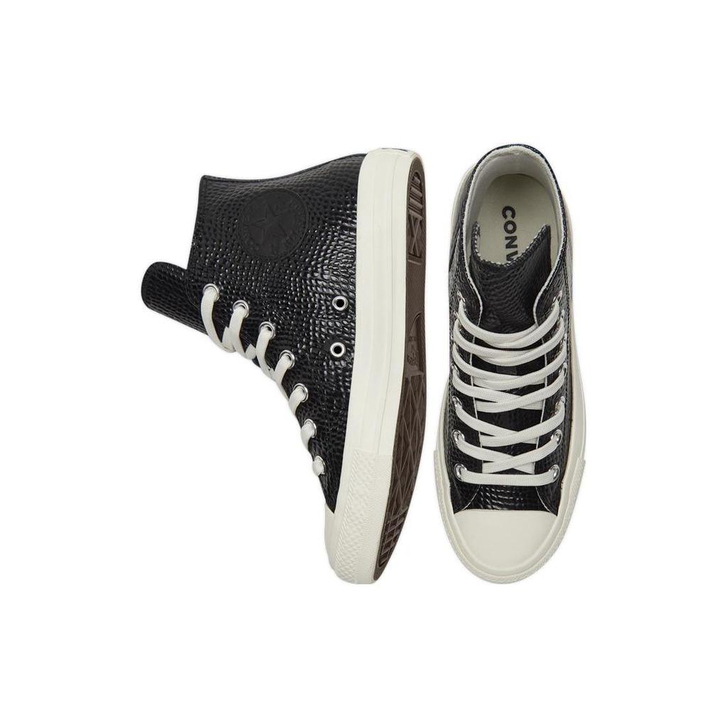 Converse Chuck Taylor All Star Kožené Pohodlné Prodyšné Protiskluzové Odolné Vysoké Skate Boty Dámské Tenisky Černé A04264C