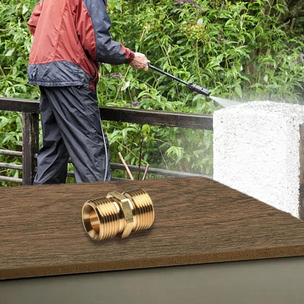 Easy To Use Pressure Washer Hose Extension Adapter M22 Male To Male (2 Pack)