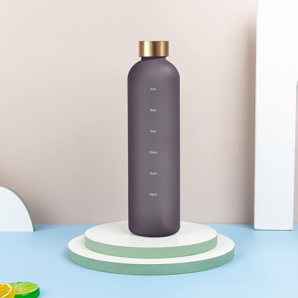 1L Motivational Water Bottle 32oz Reusable Plastic Drinking Bottle with Time Marker Leakproof Fashion Style Bottle for Travel