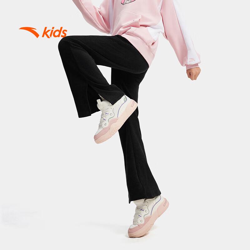 Anta Girls' 2025 Autumn Breathable Wide-Leg Knit Sports Pants A62537710