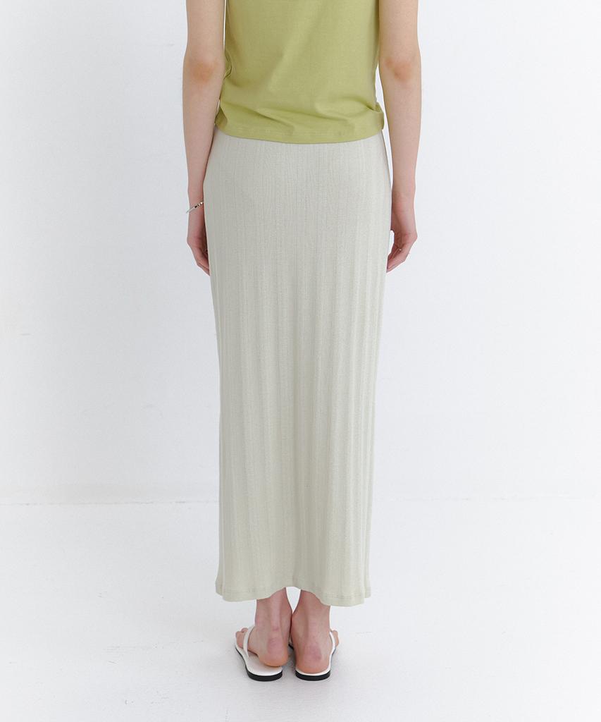 Laminez Eyelet Floral Long Skirt - Mint