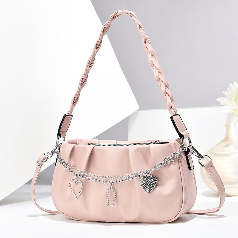 Fashionforward Small Square Handbag With Soft Construction And Woven Accents For Everyday Wear