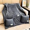 Thickened milk fleece throw pillow quilt dual-purpose two-in-one office nap pillow car cushion quilt