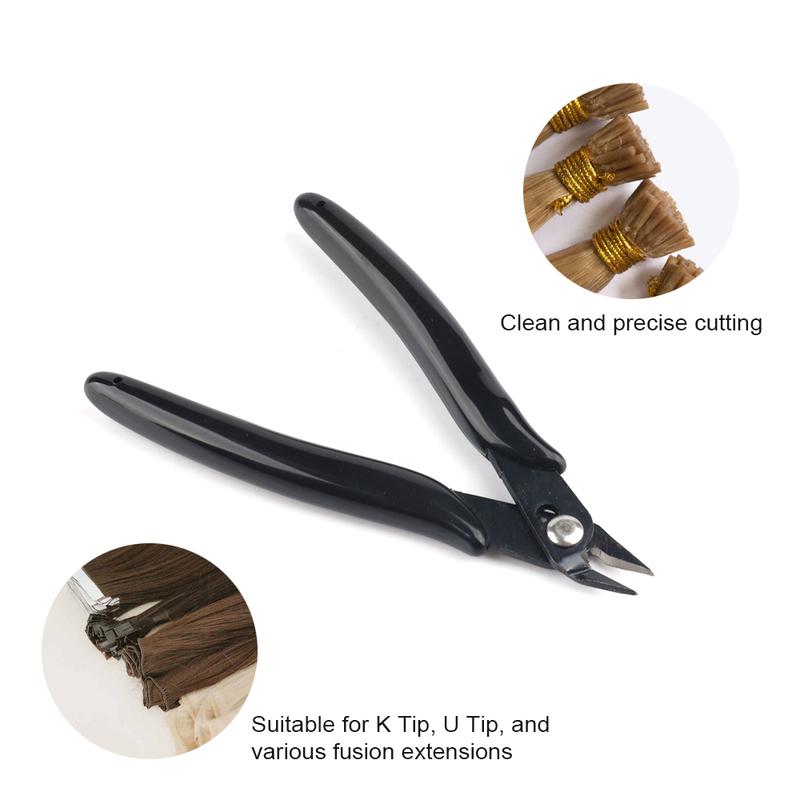 Lanshii Keratin Bond Cutter for Hair Extensions – Sharp Curved Blade Pliers for K-Tip & U-Tip Fusion Removal – Pro Salon Tool