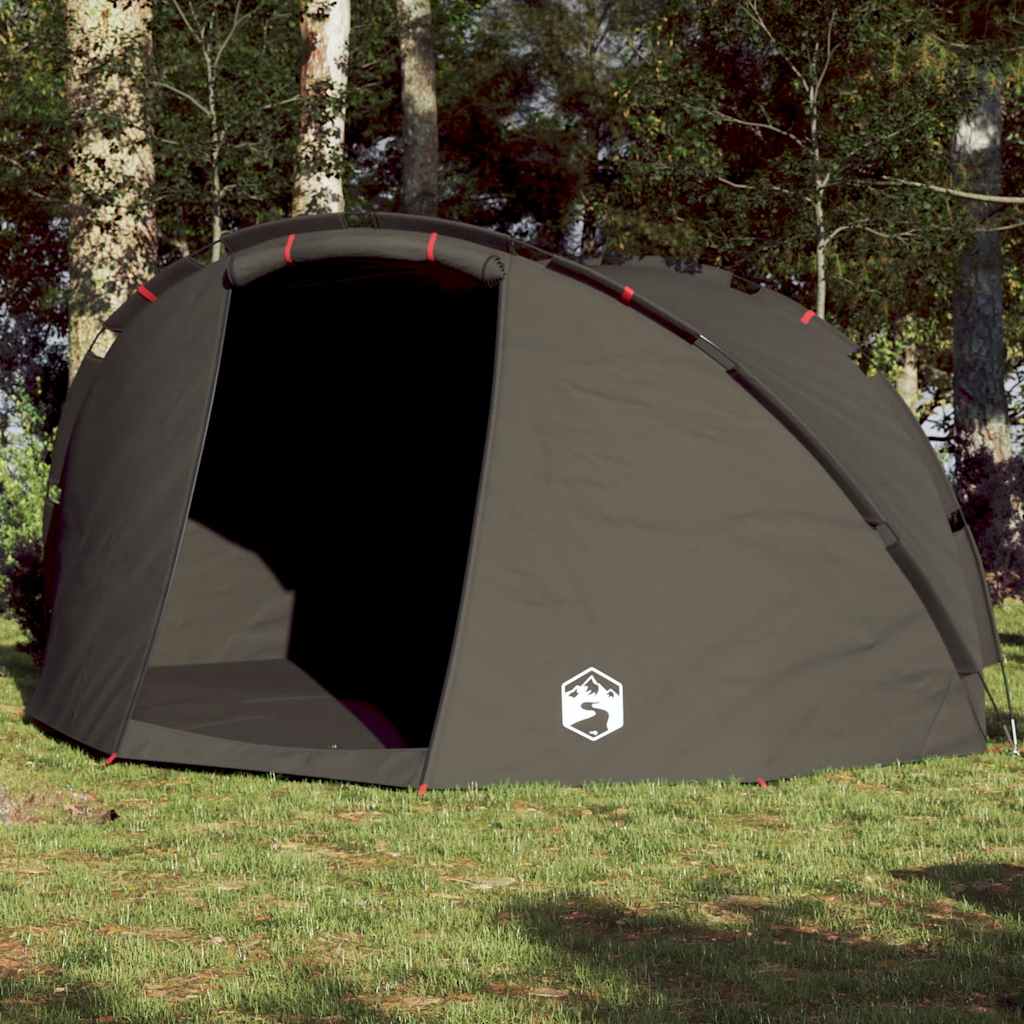 Fishing Tent for 5 Persons Brown Waterproof