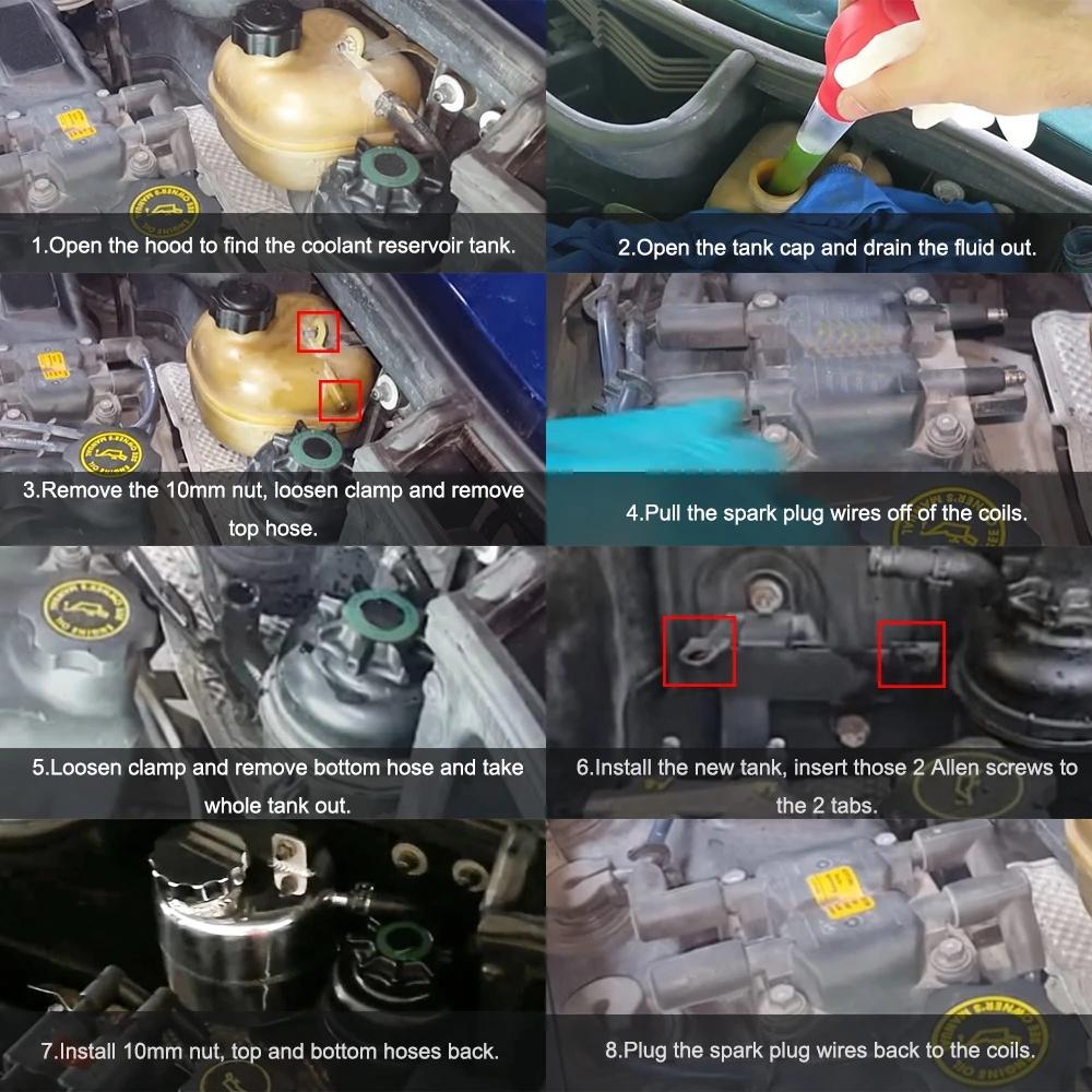 Coolant Header Expansion Overflow Water Tank Cap Reservoir Can Car Accessories For 02-08 BMW Mini Cooper S R52 R53