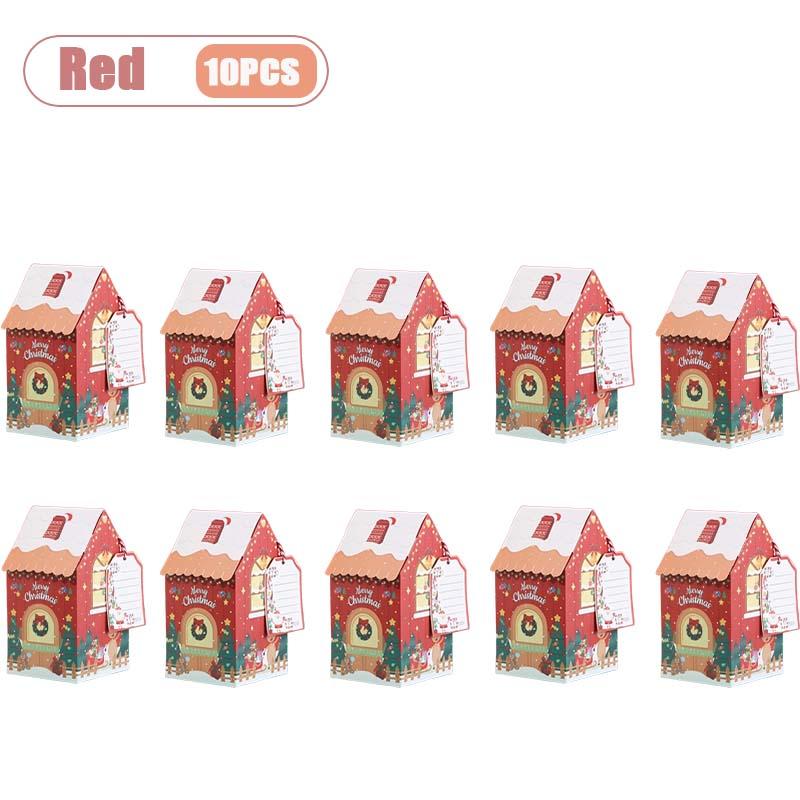 1-40PCS Christmas Themed Snowman Gingerbread House Cookie Box Decorative Gift Packaging for Holiday Candy Treats Party Present