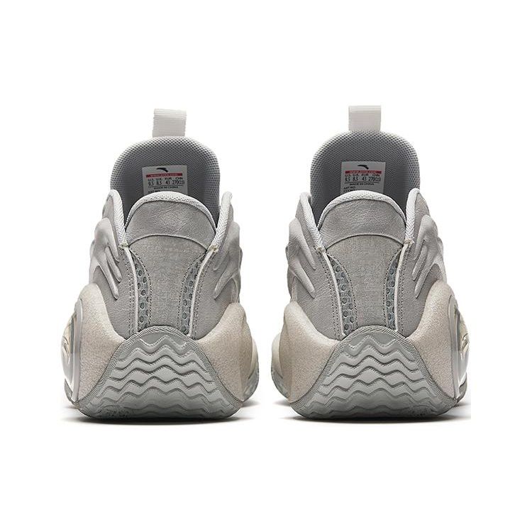 Anta Cement Bubble 4.0 Outdoor Retro Odolné proti opotrebovaniu Protišmykové Nízke basketbalové topánky Pánske tenisky Svetlosivé 912411604S-2