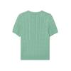 Polo Ralph Lauren Ribbed Knit Crew Neck Short Sleeve Sweater Women Tops Green 211895379-018