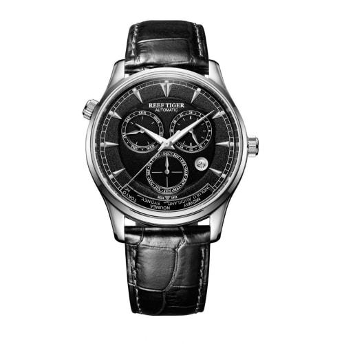 

Часы Reef Tiger World Time, Нержавеющая сталь, Черные, RGA1951