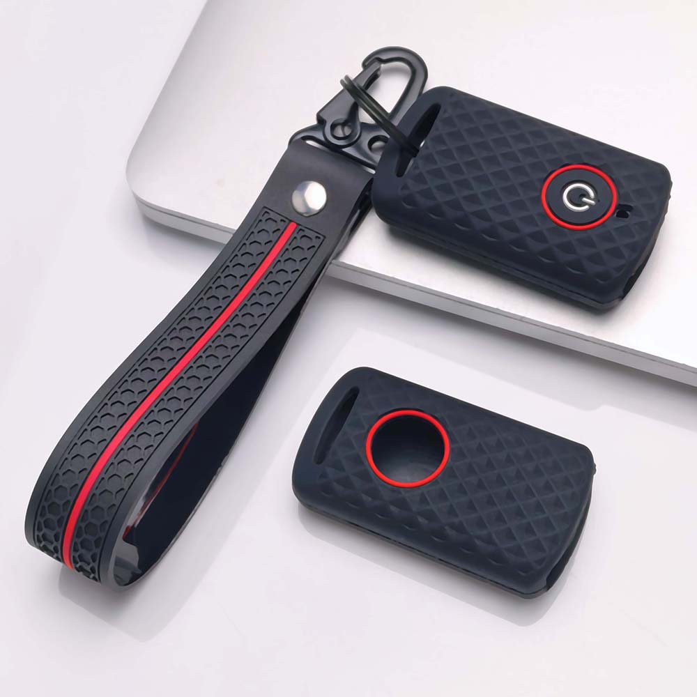 Silicone Key Case Keychain For Yamaha NMAX 155 XMAX 300 Aerox 155 Anti-Scratch Smart Key Protector