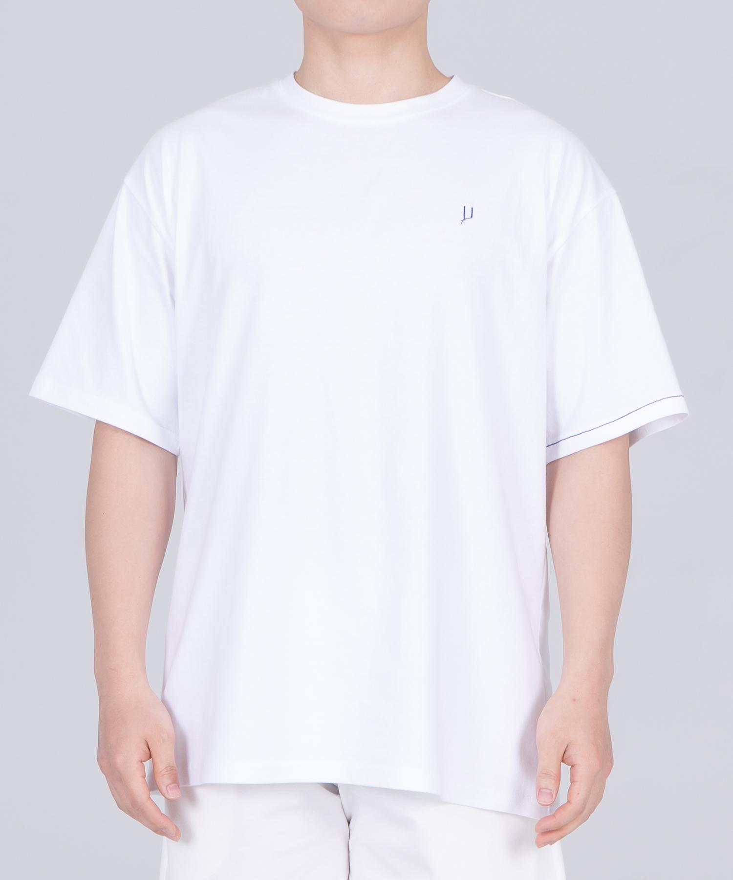 Odd Dot Stitch Round Neck T-Shirt_White