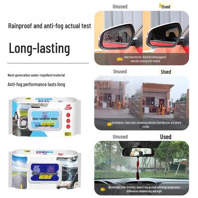 Rainproof & Anti-fog Glass Wipes for Car Windows and Mirrors